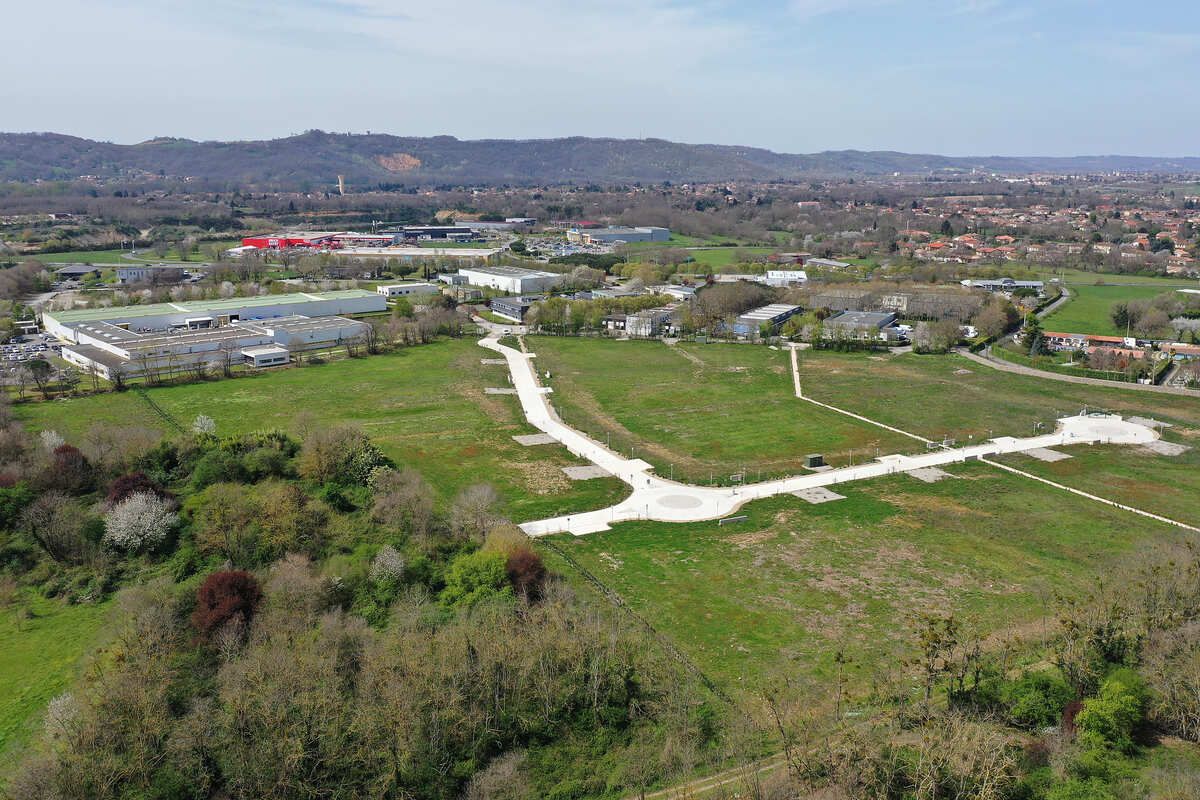 Vue aérienne extension de la zone