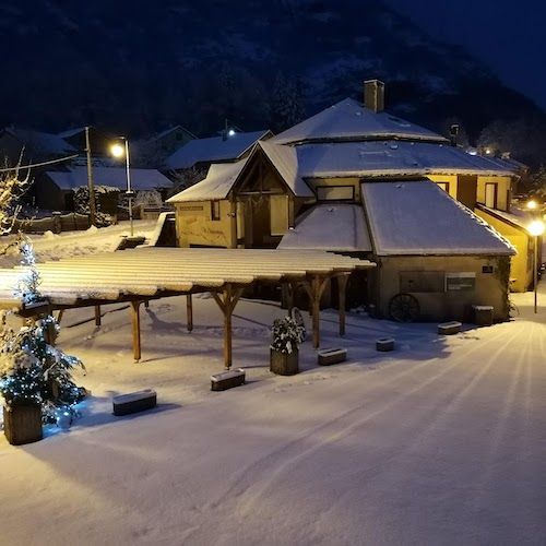 Gite d'étape sous la neige